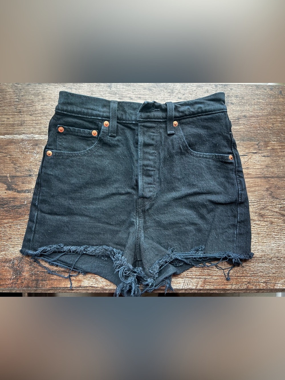 Levi's | High-Waisted Distressed Shorts